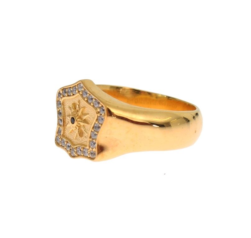 Nialaya Gold Plated 925 Sterling Silver Men's Ring