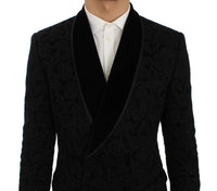 Thumbnail for Elegant Slim Fit Black Silk-Blend Blazer