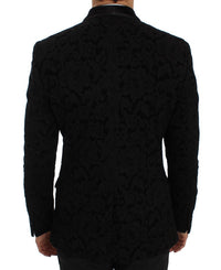 Thumbnail for Elegant Slim Fit Black Silk-Blend Blazer