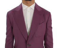 Thumbnail for Elegant Purple Cashmere-Silk Blend Blazer