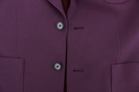 Thumbnail for Elegant Purple Cashmere-Silk Blend Blazer