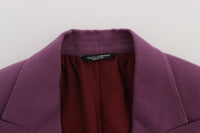 Thumbnail for Elegant Purple Cashmere-Silk Blend Blazer
