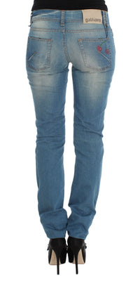 Thumbnail for Sleek Blue Slim Fit Designer Jeans