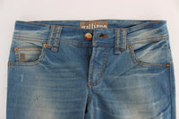 Thumbnail for Sleek Blue Slim Fit Designer Jeans