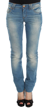 Thumbnail for Sleek Blue Slim Fit Designer Jeans