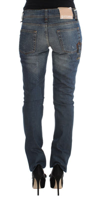 Thumbnail for Chic Slim Fit Blue Jeans
