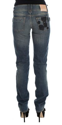 Thumbnail for Chic Slim Fit Bootcut Jeans in Blue Wash