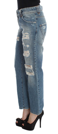 Thumbnail for Chic Boyfriend Blue Wash Jeans