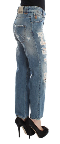 Thumbnail for Chic Boyfriend Blue Wash Jeans