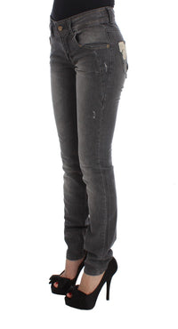 Thumbnail for Elegant Slim Fit Gray Wash Jeans