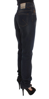 Thumbnail for Chic Boyfriend Fit Blue Jeans