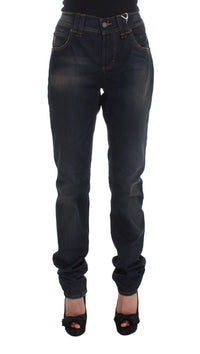 Thumbnail for Chic Boyfriend Fit Blue Jeans