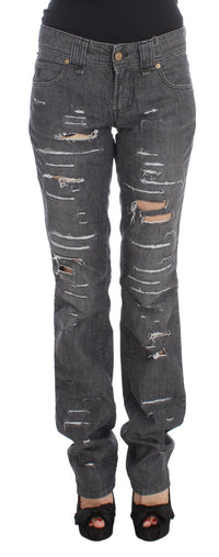 Thumbnail for Chic Gray Wash Straight Fit Jeans