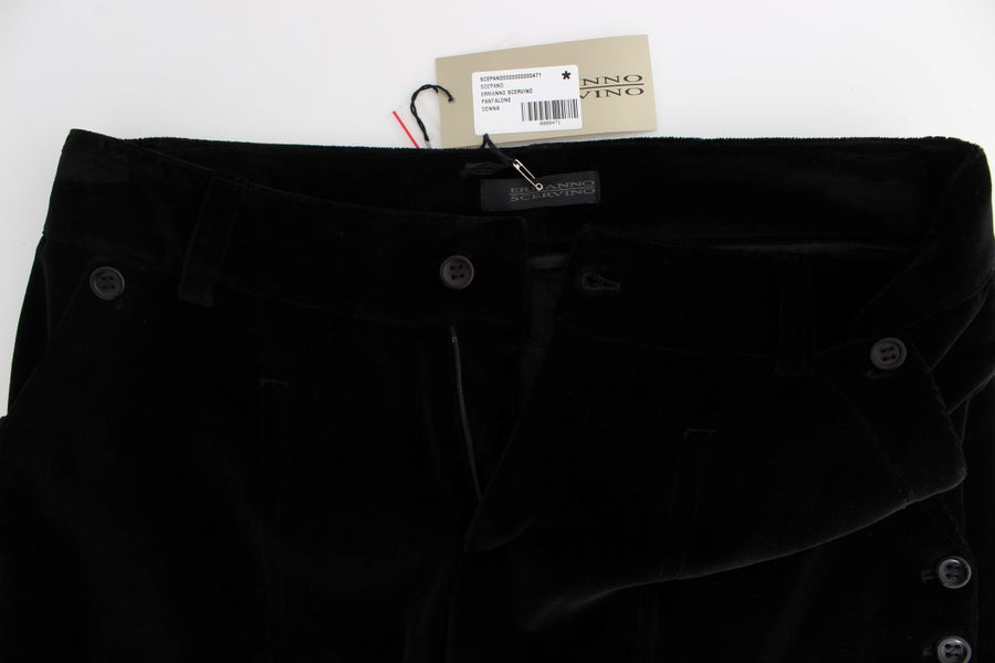 Chic Black Straight Fit Cotton Jeans