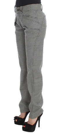 Thumbnail for Chic Checkered Black & White Regular Fit Pants