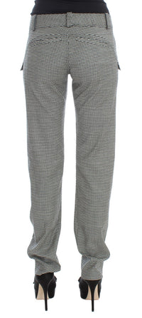 Thumbnail for Chic Checkered Black & White Regular Fit Pants