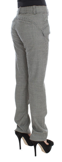 Thumbnail for Chic Checkered Black & White Regular Fit Pants