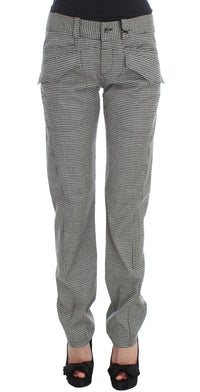 Thumbnail for Chic Checkered Black & White Regular Fit Pants
