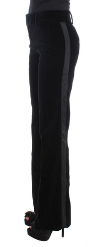 Thumbnail for Elegant Black Wide Leg Silk Blend Pants