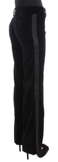 Thumbnail for Elegant Black Wide Leg Silk Blend Pants