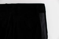 Thumbnail for Elegant Black Wide Leg Silk Blend Pants