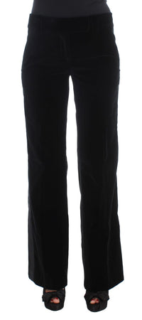 Thumbnail for Elegant Black Wide Leg Silk Blend Pants