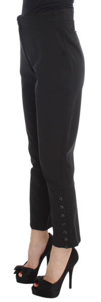Thumbnail for Elegant Cropped Capri Pants in Black