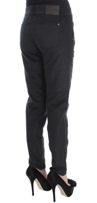 Thumbnail for Chic Black Regular Fit Trousers