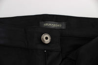 Thumbnail for Chic Black Regular Fit Trousers
