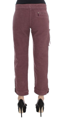 Thumbnail for Chic Bordeaux Capri Cropped Cargo Pants