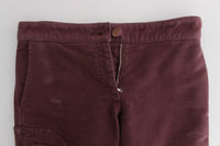Thumbnail for Chic Bordeaux Capri Cropped Cargo Pants