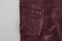 Thumbnail for Chic Bordeaux Capri Cropped Cargo Pants