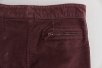 Thumbnail for Chic Bordeaux Capri Cropped Cargo Pants