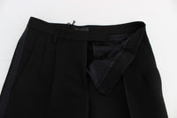 Thumbnail for Chic Black Wide Leg Silk Blend Jeans