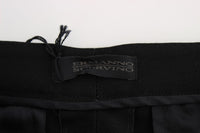 Thumbnail for Chic Black Wide Leg Silk Blend Jeans