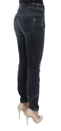 Thumbnail for Chic Blue Slim Fit Italian Jeans