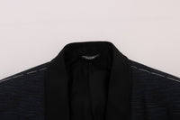 Thumbnail for Elegant Blue & Black Slim Fit Suit Ensemble