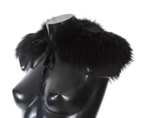 Thumbnail for Black Fox Fur Collar Scarf