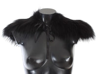 Thumbnail for Black Fox Fur Collar Scarf