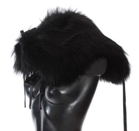 Thumbnail for Black Fox Fur Shoulder Wrap Cover Collar Scarf