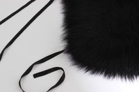 Thumbnail for Black Fox Fur Shoulder Wrap Cover Collar Scarf