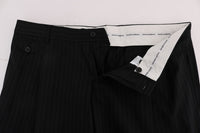 Thumbnail for Elegant Blue Striped Dress Trousers
