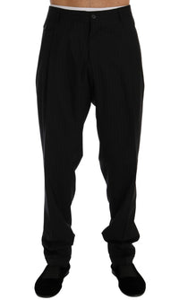 Thumbnail for Elegant Blue Striped Dress Trousers