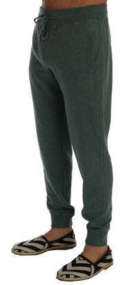 Thumbnail for Elegant Green Cashmere Sport Pants