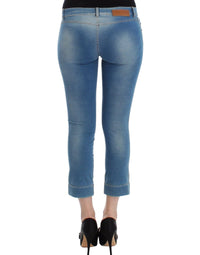 Thumbnail for Beachwear Blue Jeans Capri Pants Cropped