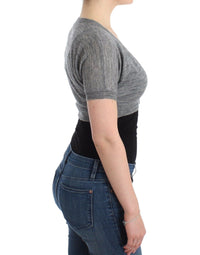 Thumbnail for Lingerie Knit Gray Bolero Sweater Cardigan