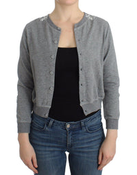 Thumbnail for Lingerie Gray Lace Sweater Cardigan Top