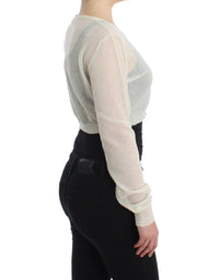 Thumbnail for Lingerie Knit Cropped Wool Sweater Cardigan