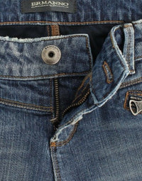 Thumbnail for Blue Slim Jeans Denim Pants Straight Stretch