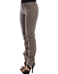 Thumbnail for Taupe Beige Slim Jeans Denim Pants Skinny